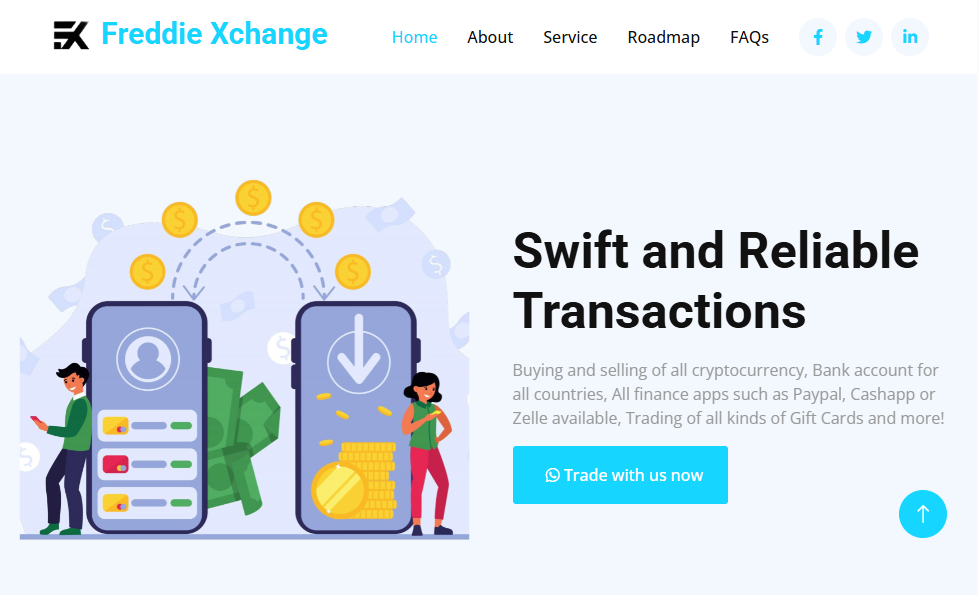 Freddie Xchange Website Image