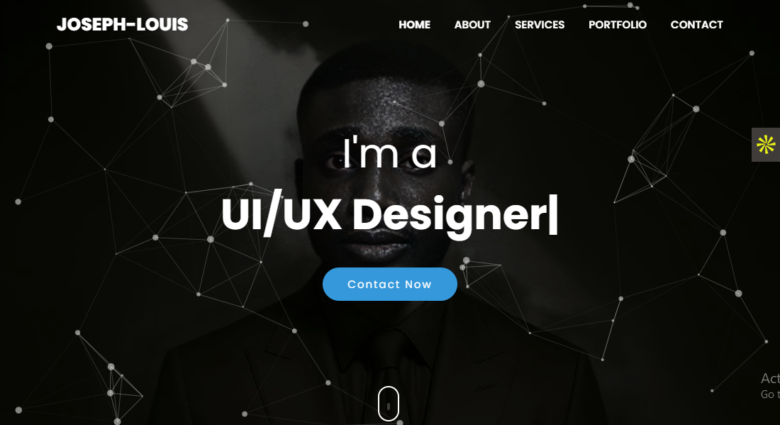 Joseph's portfolio website Image